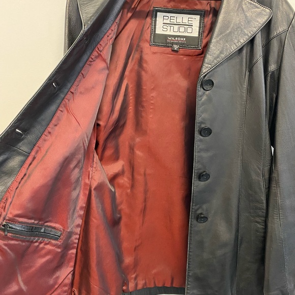 VINTAGE! Pelle Studio Wilsons Black 100% Leather Jacket - Picture 5 of 8